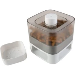 Pounce + Fetch Interactive Press & Release Dog & Cat Treat Dispenser, 6-cup -PetSafe Kong Shop 816846 PT4. AC SS1800 V1680286687