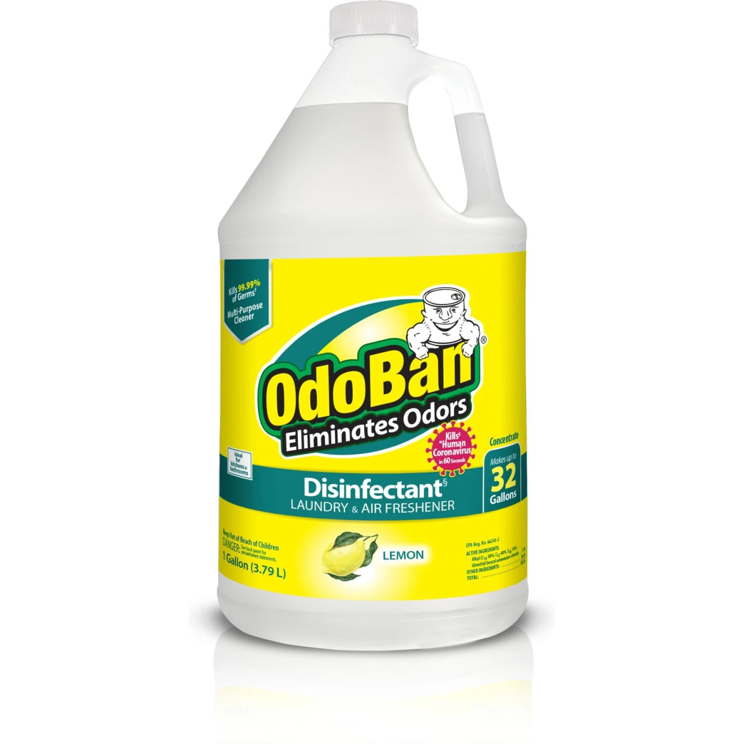 OdoBan Concentrate Lemon Disinfectant, 1-gal 1 OdoBan Concentrate Lemon Disinfectant, 1-gal