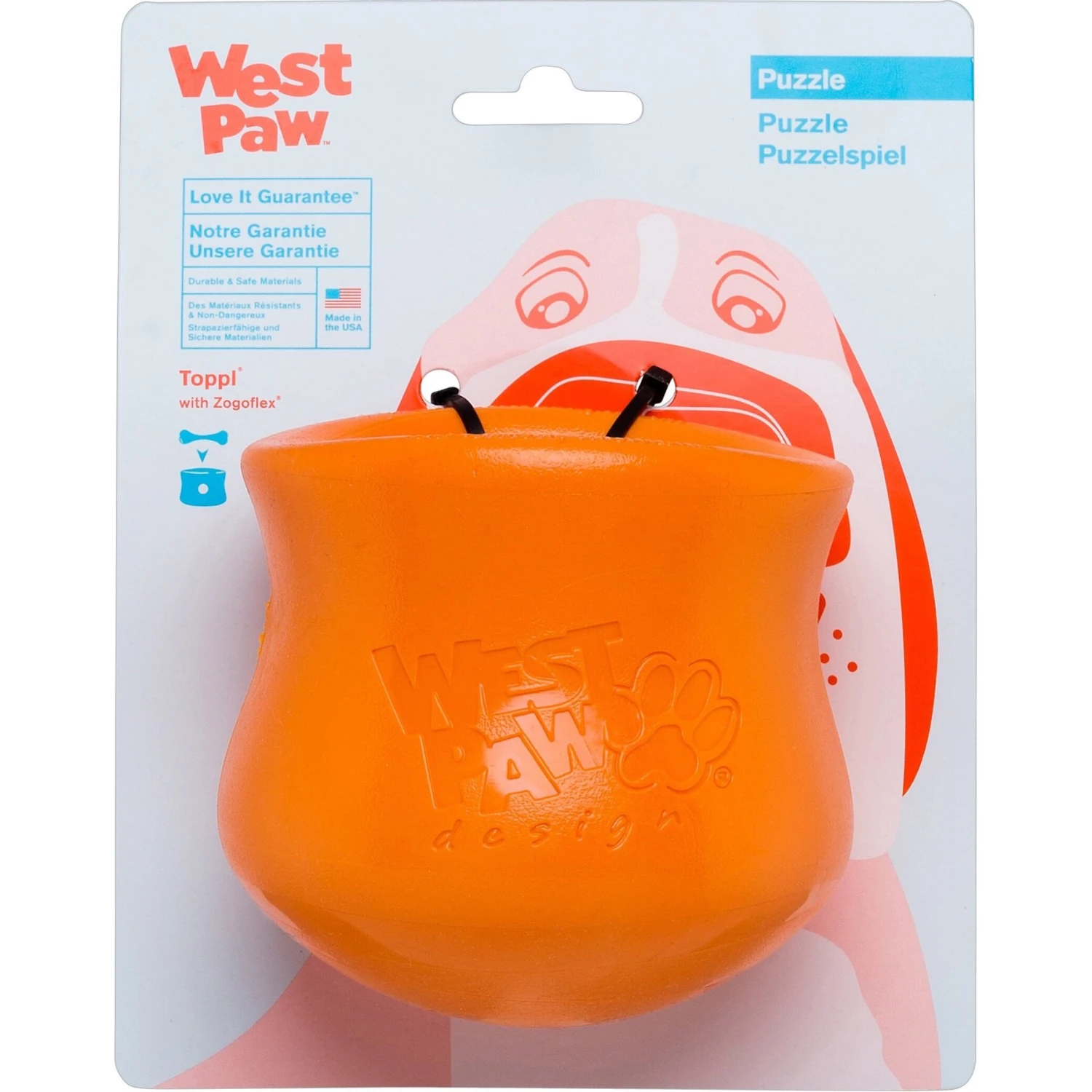 West Paw Zogoflex Toppl Tough Treat Dispensing Dog Chew Toy 2 West Paw Zogoflex Toppl Tough Treat Dispensing Dog Chew Toy - Image 2