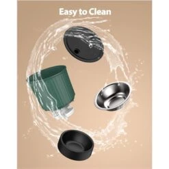 PATPET PF01 Timed 10s Voice Recorder Smart Automatic Cat & Dog Feeder, 4-lit, Green -PetSafe Kong Shop 821718 PT6. AC SS1800 V1690998928