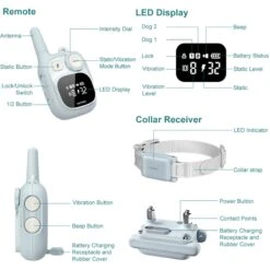 PATPET P628 2000-ft Waterproof Anti Bark Control With Remote Vibration & Beep Electric Dog Training Shock Collar, Small -PetSafe Kong Shop 823654 PT7. AC SS1800 V1693491818