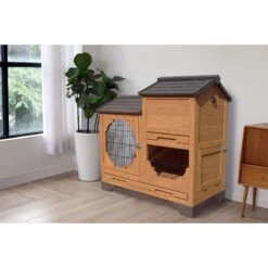 ZooVilla Indoor & Outdoor Bunny Lounge, Brown -PetSafe Kong Shop 823966 PT3. AC SS1800 V1683567988