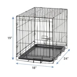 Carlson Pet Products Secure & Compact Single Door Collapsible Wire Dog Crate -PetSafe Kong Shop 82471 PT2. AC SS1800 V1564754766