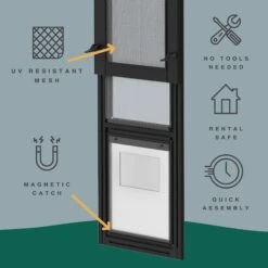 Hakuna Pets Black Patio Dog & Cat Door 12 Hakuna Pets Black Patio Dog & Cat Door -PetSafe Kong Shop 835038 PT5. AC SS1800 V1684524984