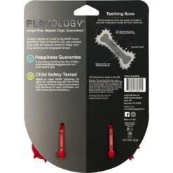 Playology Puppy Teething Bone Beef Dog Toy, Red, Small -PetSafe Kong Shop 839206 PT7. AC SS1800 V1683744687