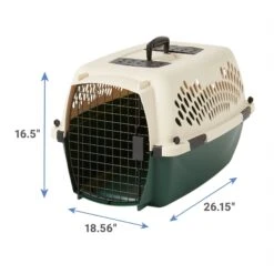 Petmate Ruff Maxx Dog & Cat Kennel, Off White/Green -PetSafe Kong Shop 83941 PT2. AC SS1800 V1564754933