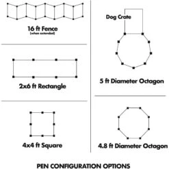 Petmate 8-Panel Wire Dog Exercise Pen With Door, Black 9 Petmate 8-Panel Wire Dog Exercise Pen With Door, Black -PetSafe Kong Shop 83970 PT8. AC SS1800 V1536077952