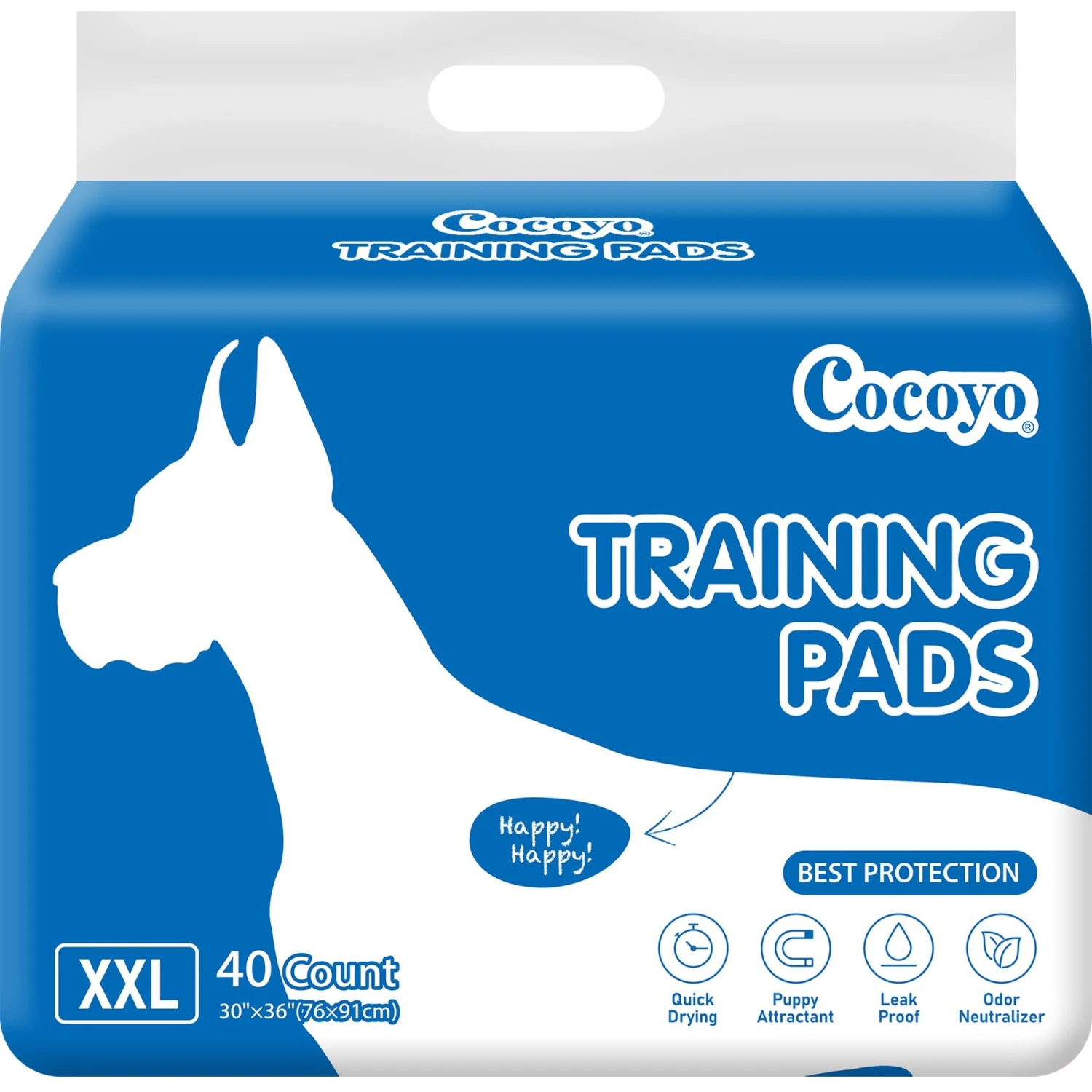 COCOYO Dog Training Pads, 30-in X 36-in, 40 Count 1 COCOYO Dog Training Pads, 30-in X 36-in, 40 Count