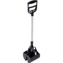 Pet Adobe Plastic & Aluminum Poop Grabber With Long Handle Cat & Dog Pooper Scooper, Black