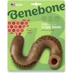 Benebone Tripe Bone Tough Dog Chew Toy, Brown -PetSafe Kong Shop 851070 PT2. AC SS1800 V1684434624