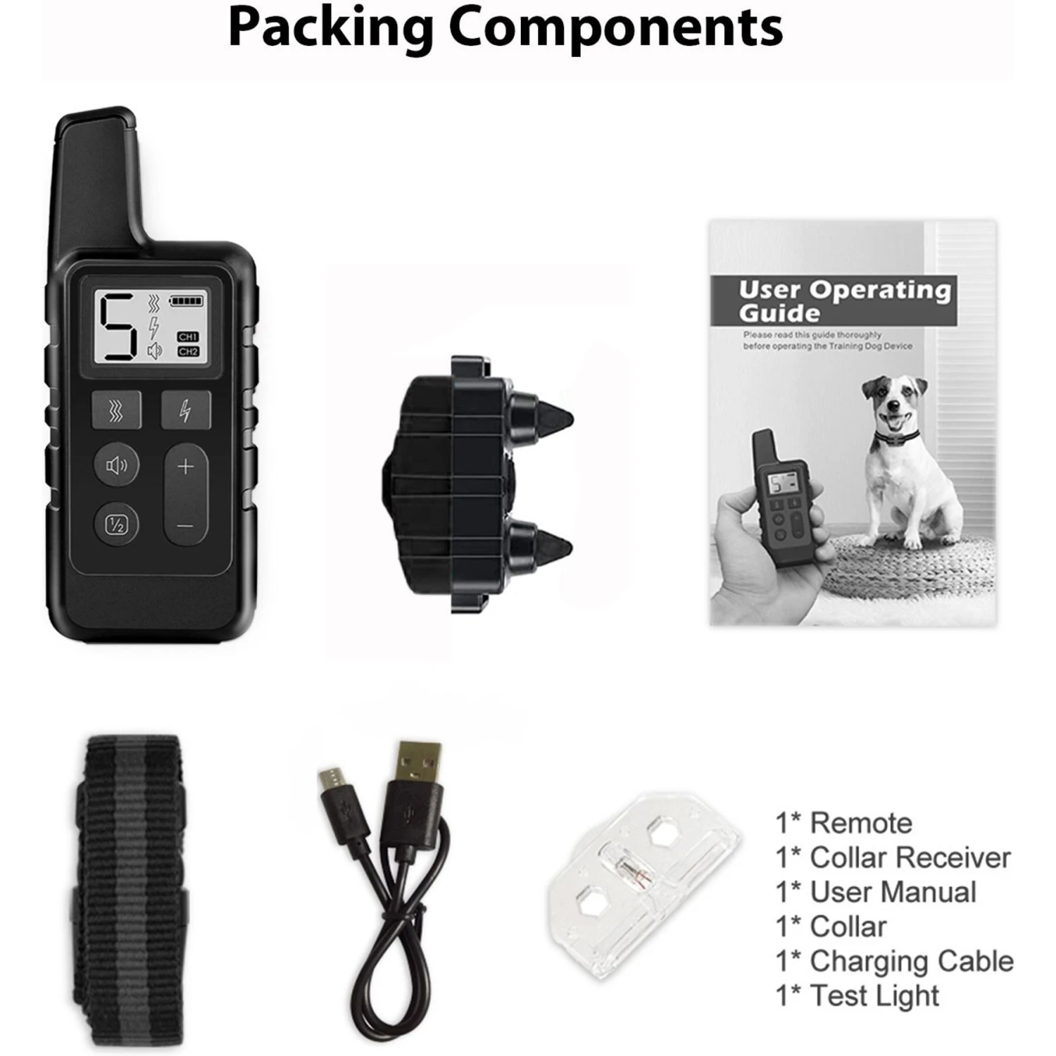 Luckypets 1640-ft Remote Range & Rechargeable With 3 Training Modes Dog Training Collar, Black 9 Luckypets 1640-ft Remote Range & Rechargeable With 3 Training Modes Dog Training Collar, Black - Image 9