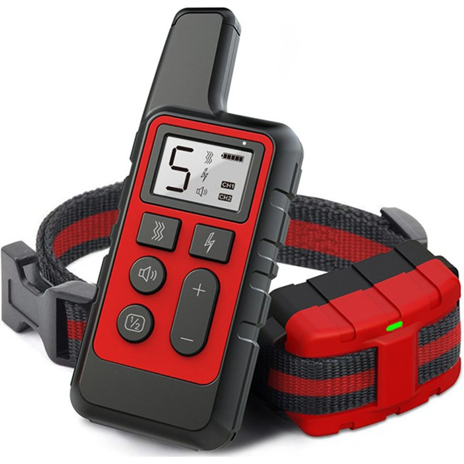 Luckypets IPX7 Waterproof Reveiver, Rechargable & 1640-ft Remote Range Dog Collar, Red 1 Luckypets IPX7 Waterproof Reveiver, Rechargable & 1640-ft Remote Range Dog Collar, Red