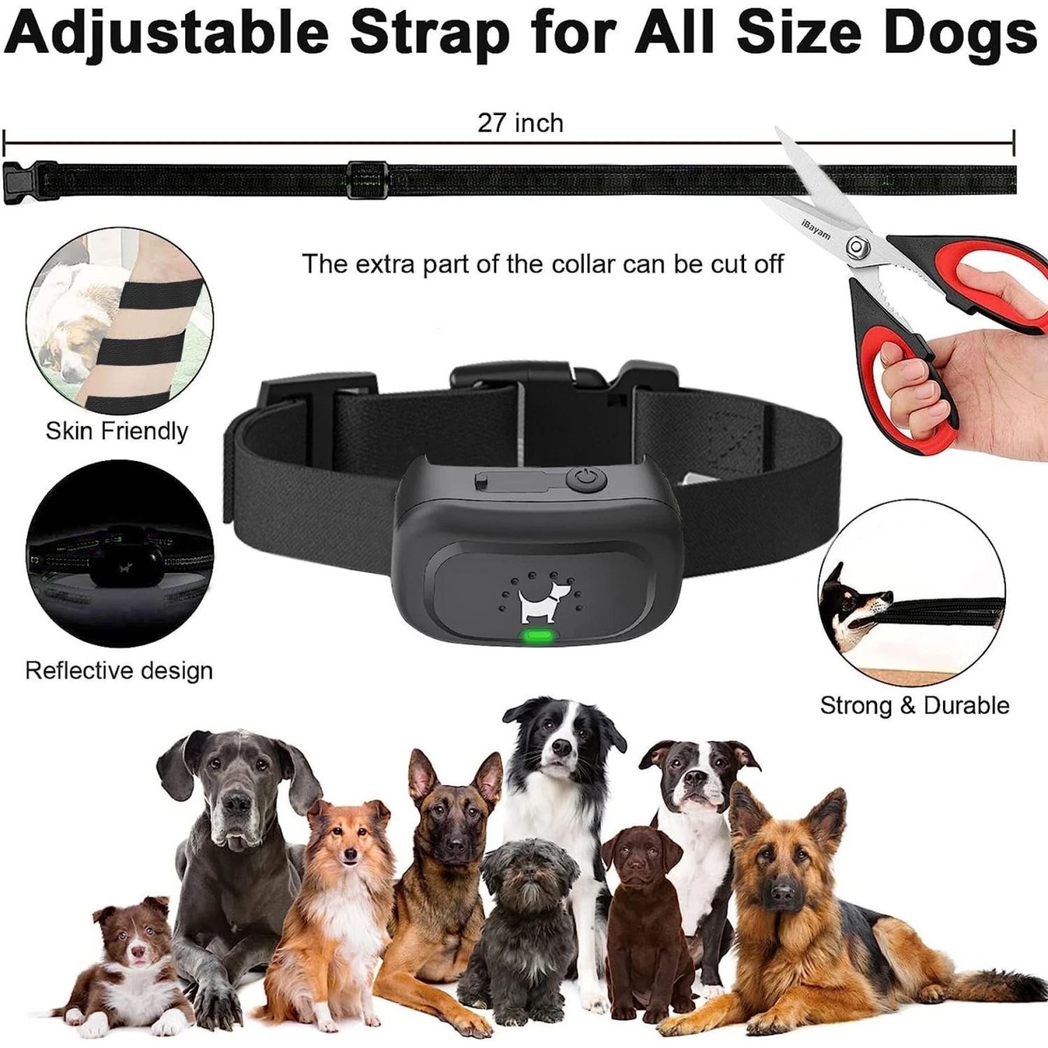 Luckypets IPX7 Waterproof Rechargeable Dog Electric Training Collar, Black, 2 Count 7 Luckypets IPX7 Waterproof Rechargeable Dog Electric Training Collar, Black, 2 Count - Image 7