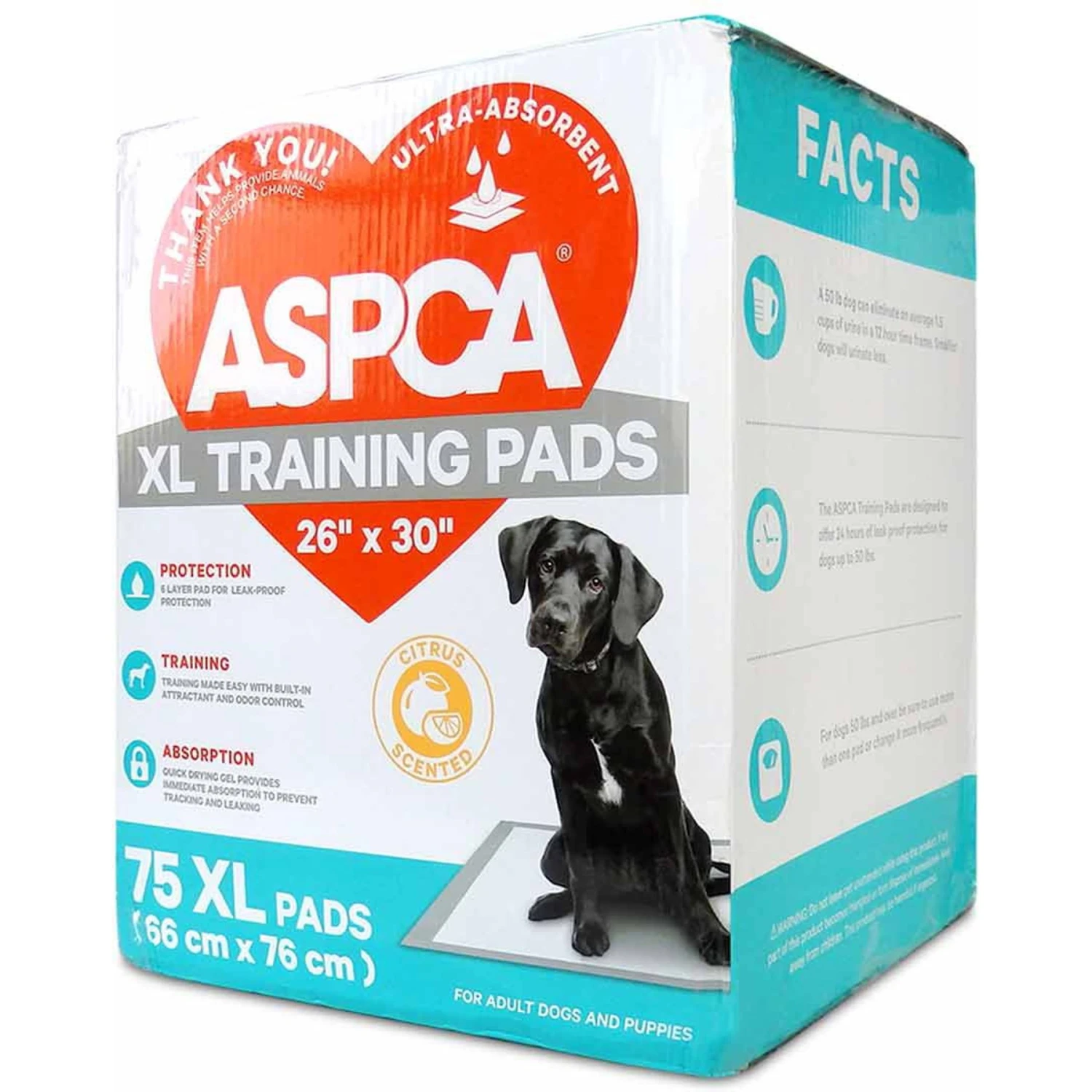 ASPCA Dog Training Pads, 26 X 30-in, 75 Count, Fresh Scented 2 ASPCA Dog Training Pads, 26 X 30-in, 75 Count, Fresh Scented - Image 2