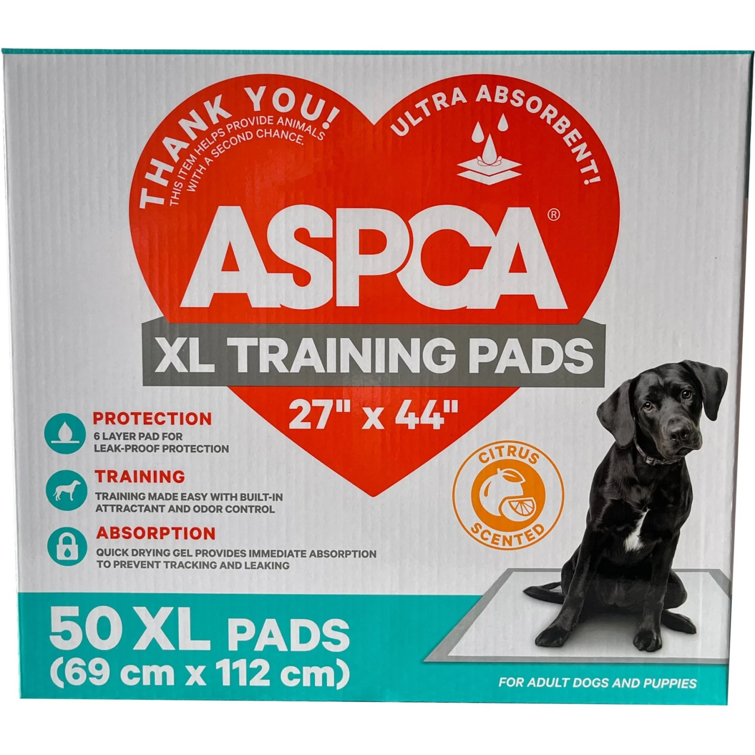 ASPCA Dog Training Pads, 27 X 44-in, 50 Count, Fresh Scented 1 ASPCA Dog Training Pads, 27 X 44-in, 50 Count, Fresh Scented