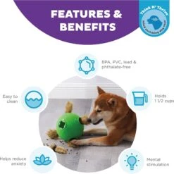 Nina Ottosson By Outward Hound Snuffle N' Treat Interactive Puzzle Ball & Treat Dispenser Dog Toy, Green -PetSafe Kong Shop 855590 PT1. AC SS1800 V1694439626