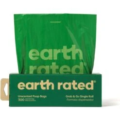 Earth Rated Dog Poop Bags, Thick Grab & Go Single Roll