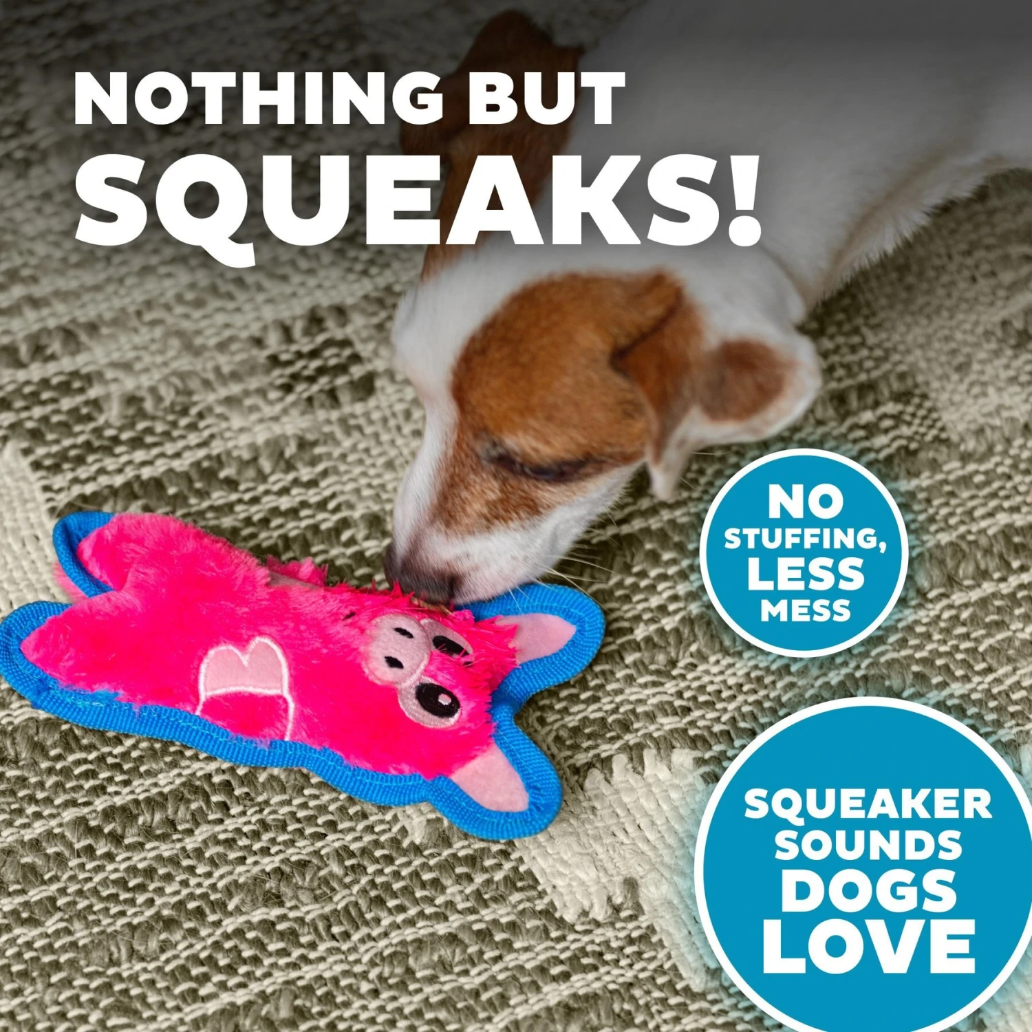 Outward Hound Invincibles Minis Squeaky Stuffing-Free Plush Dog Toy 4 Outward Hound Invincibles Minis Squeaky Stuffing-Free Plush Dog Toy - Image 4
