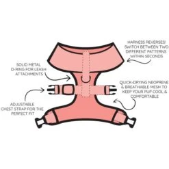 Sassy Woof Reversible Wag Your Teal Dog Harness -PetSafe Kong Shop 870326 PT3. AC SS1800 V1686249437