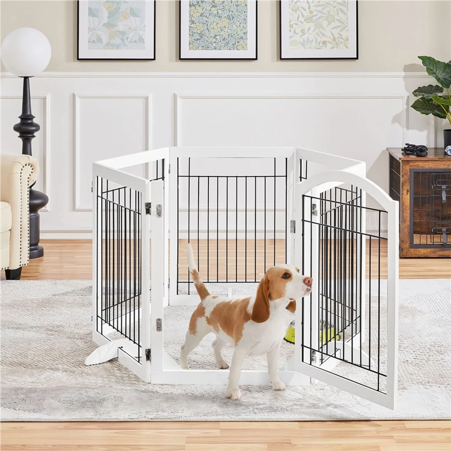 Yaheetech 6-Panel Foldable Wire Dog Gate 1 Yaheetech 6-Panel Foldable Wire Dog Gate