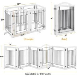 Yaheetech 6-Panel Foldable Wire Dog Gate 11 Yaheetech 6-Panel Foldable Wire Dog Gate -PetSafe Kong Shop 871606 PT2. AC SS1800 V1686078477