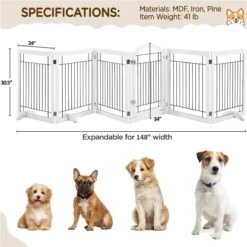 Yaheetech 6-Panel Foldable Wire Dog Gate 12 Yaheetech 6-Panel Foldable Wire Dog Gate -PetSafe Kong Shop 871606 PT3. AC SS1800 V1686078423