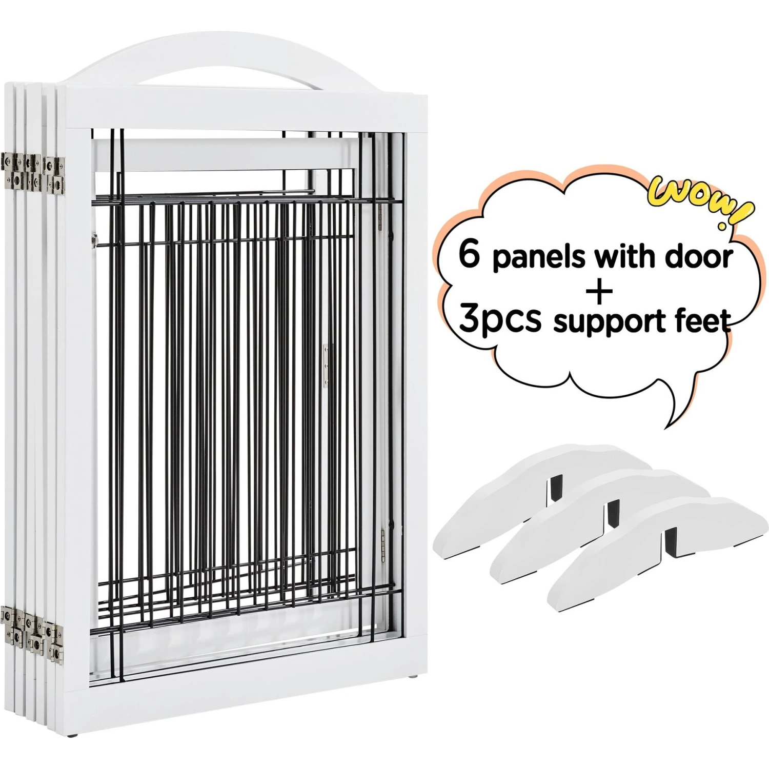 Yaheetech 6-Panel Foldable Wire Dog Gate 9 Yaheetech 6-Panel Foldable Wire Dog Gate - Image 9