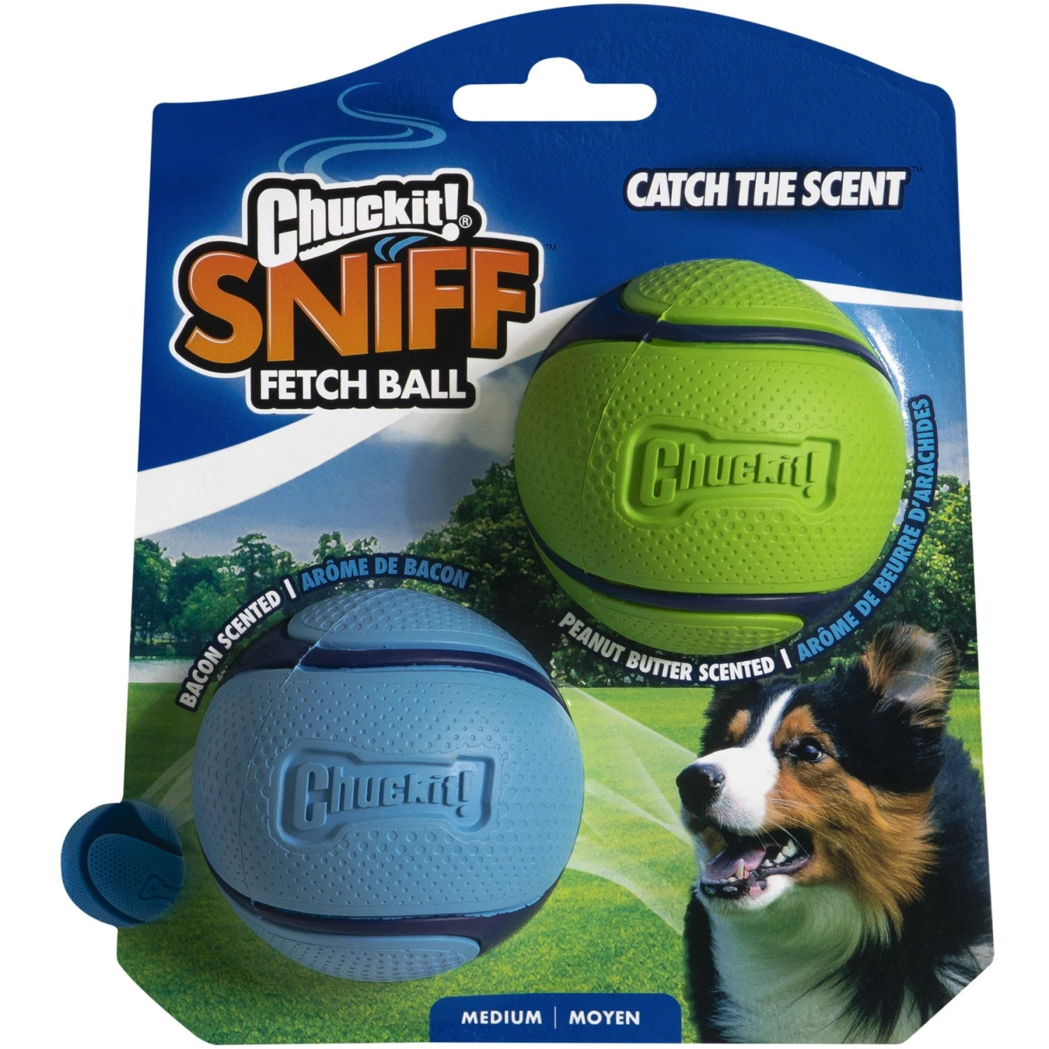 Chuckit! Sniff Fetch Balls Duo Dog Toy, Medium 1 Chuckit! Sniff Fetch Balls Duo Dog Toy, Medium
