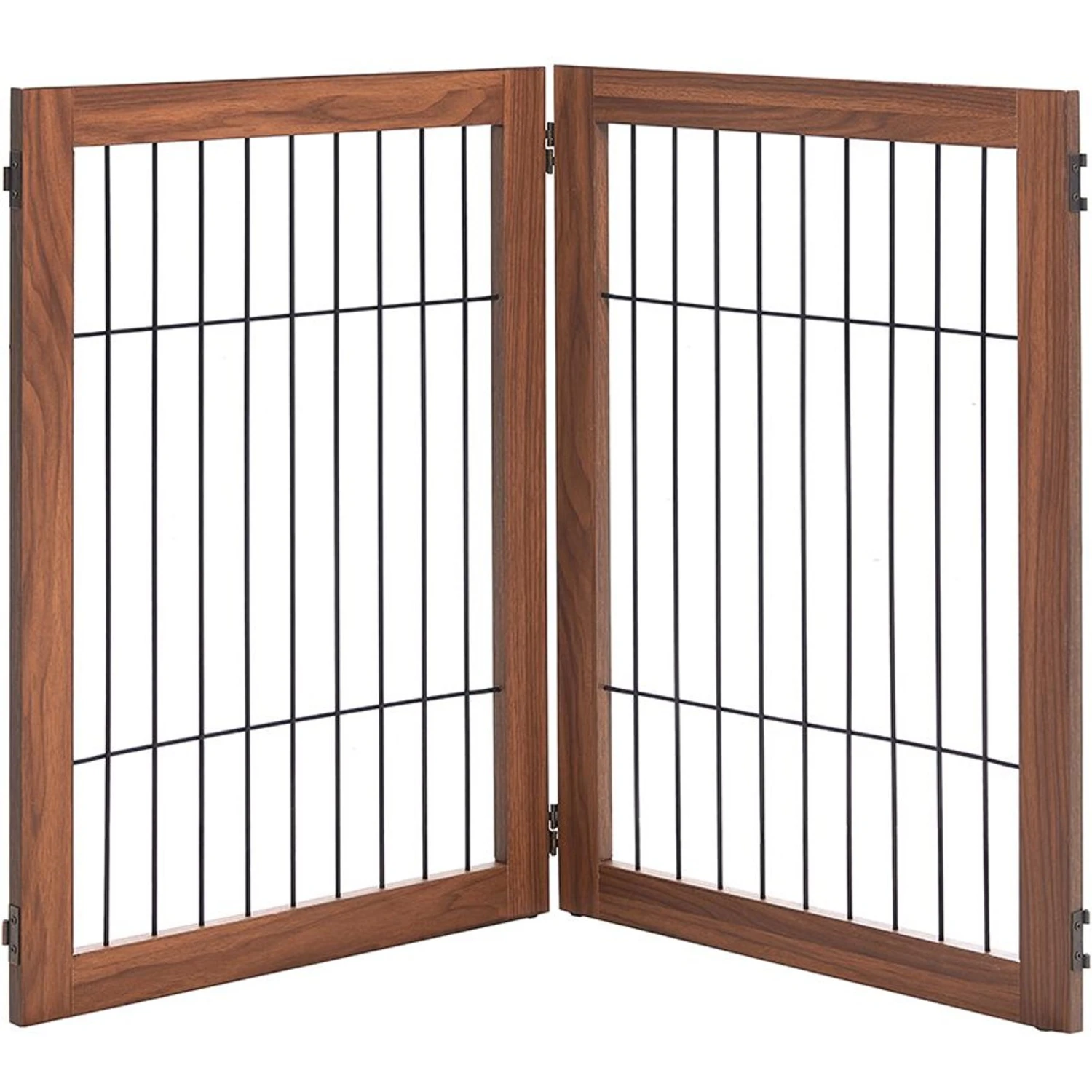 Unipaws Pet Gate Playpen 2-Panel Extension Kit, Walnut, Medium 2 Unipaws Pet Gate Playpen 2-Panel Extension Kit, Walnut, Medium - Image 2