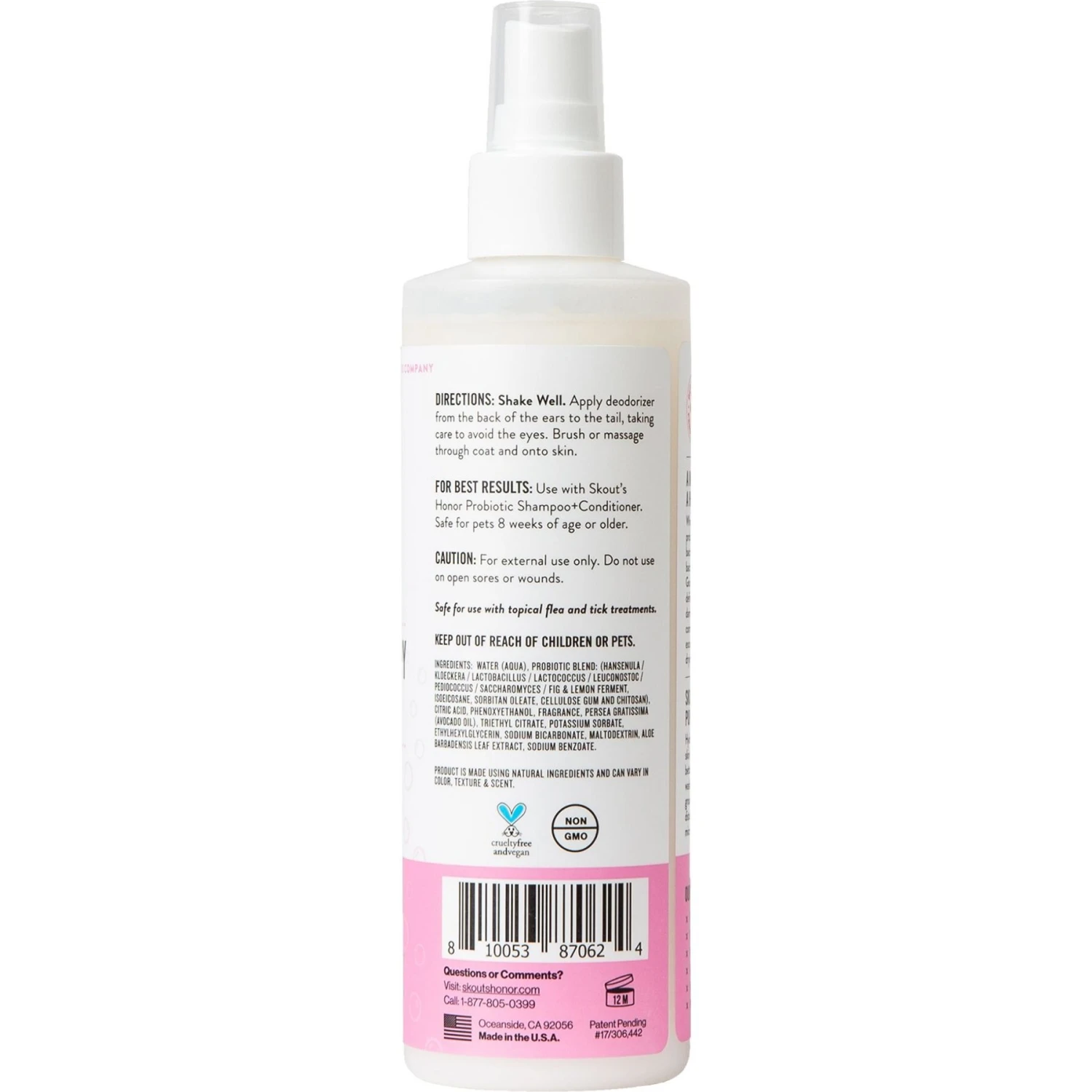 Skout's Honor Happy Puppy Probiotic Daily Use Cat & Dog Deodorizing Spray, 8-oz Bottle & Skout's Honor Dog, Cat & Small Pet Grooming Wipes, 80 Count 3 Skout's Honor Happy Puppy Probiotic Daily Use Cat & Dog Deodorizing Spray, 8-oz Bottle & Skout's Honor Dog, Cat & Small Pet Grooming Wipes, 80 Count - Image 3