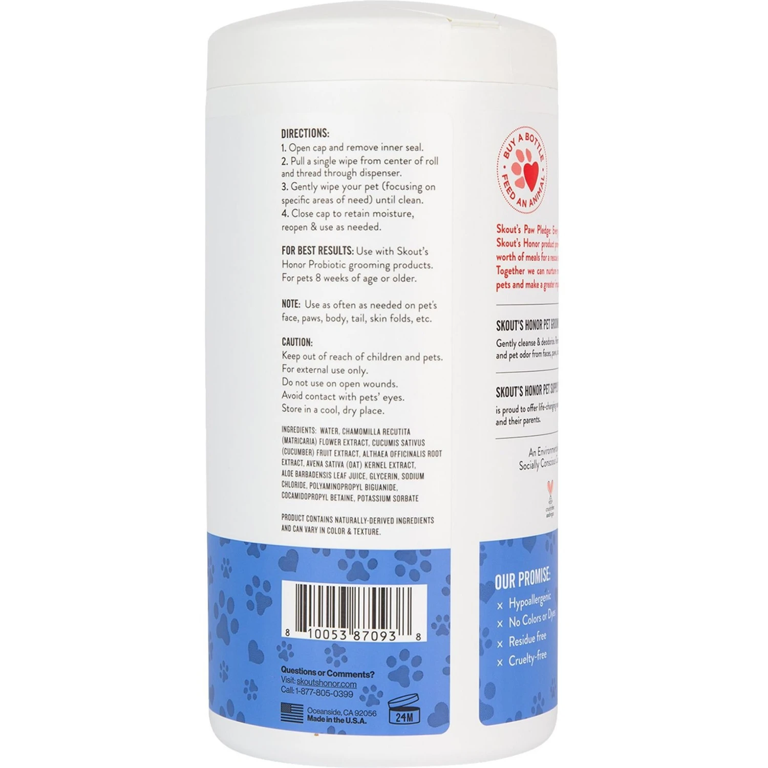 Skout's Honor Happy Puppy Probiotic Daily Use Cat & Dog Deodorizing Spray, 8-oz Bottle & Skout's Honor Dog, Cat & Small Pet Grooming Wipes, 80 Count 7 Skout's Honor Happy Puppy Probiotic Daily Use Cat & Dog Deodorizing Spray, 8-oz Bottle & Skout's Honor Dog, Cat & Small Pet Grooming Wipes, 80 Count - Image 7