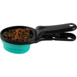 Pounce + Fetch Collapsible Food Scoop With Detachable Bag Clip, Teal, 7-oz Bag -PetSafe Kong Shop 883358 PT4. AC SS1800 V1686249556