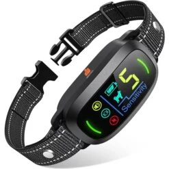GroovyPets Smart Barking Control Waterproof Automatic Anti Bark Dog Collar, Black