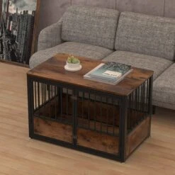 Coziwow Furnituer Style With 3 Doors Dog Crate, Esppreso, Large