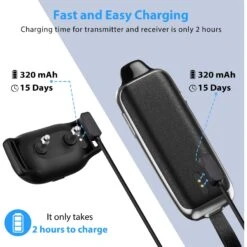 Petdiary T300 Waterproof Dog Remote Training Collar, Black -PetSafe Kong Shop 892774 PT7. AC SS1800 V1689688047