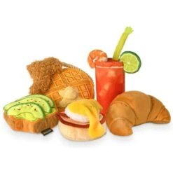 P.L.A.Y. Pet Lifestyle And You Barking Brunch Set Plush Squeaky Dog Toy, X-Small, 5 Count