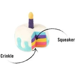 P.L.A.Y. Pet Lifestyle And You Party Time Mini Cake Plush Squeaky Dog Toy, X-Small -PetSafe Kong Shop 896302 PT2. AC SS1800 V1689795566