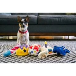 P.L.A.Y. Pet Lifestyle And You Party Time Mini Party Horn Plush Squeaky Dog Toy, X-Small -PetSafe Kong Shop 896334 PT4. AC SS1800 V1689800888