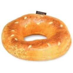 P.L.A.Y. Pet Lifestyle And You P.L.A.Y. X Earth Rated Montreal Bagel Plush Squeaky Dog Toy