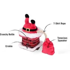 P.L.A.Y. Pet Lifestyle And You Merry Woofmas Collection Clumsy Claus Plush Squeaky Dog Toy -PetSafe Kong Shop 897078 PT3. AC SS1800 V1689961797