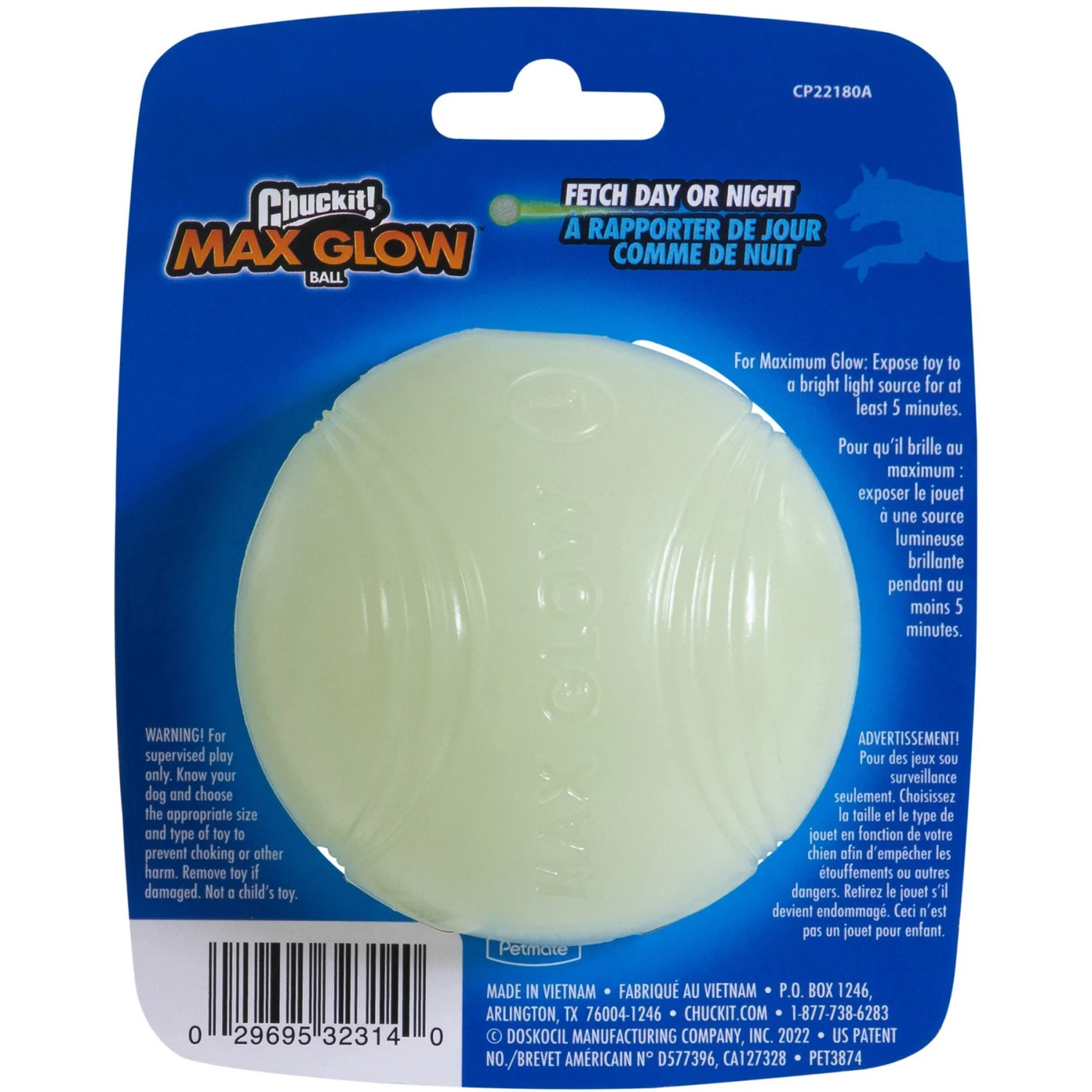 Chuckit! Max Glow Ball Dog Toy 2 Chuckit! Max Glow Ball Dog Toy - Image 2