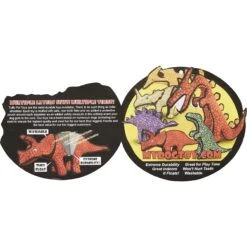 Tuffy's Dinosaur Stegosaurus Squeaky Plush Dog Toy -PetSafe Kong Shop 90127 PT6. AC SS1800 V1531549349