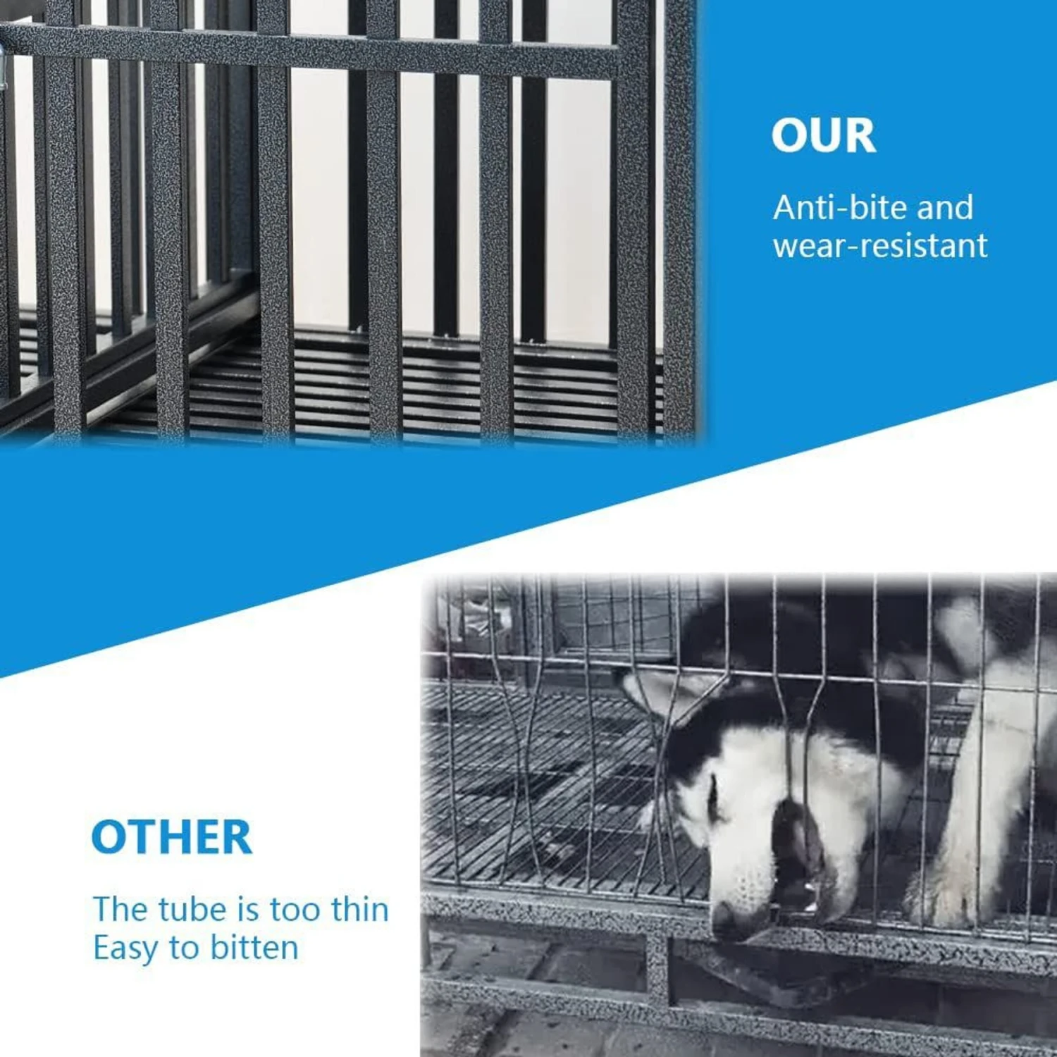 SMONTER Stackable Heavy Duty Dog Crate 7 SMONTER Stackable Heavy Duty Dog Crate - Image 7