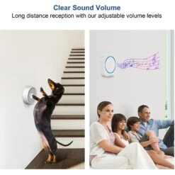 Shele Smart Doorbell With 4 Working Modes & 58 Ringtones Dog Doorbell, White 10 Shele Smart Doorbell With 4 Working Modes & 58 Ringtones Dog Doorbell, White -PetSafe Kong Shop 904302 PT3. AC SS1800 V1689632099