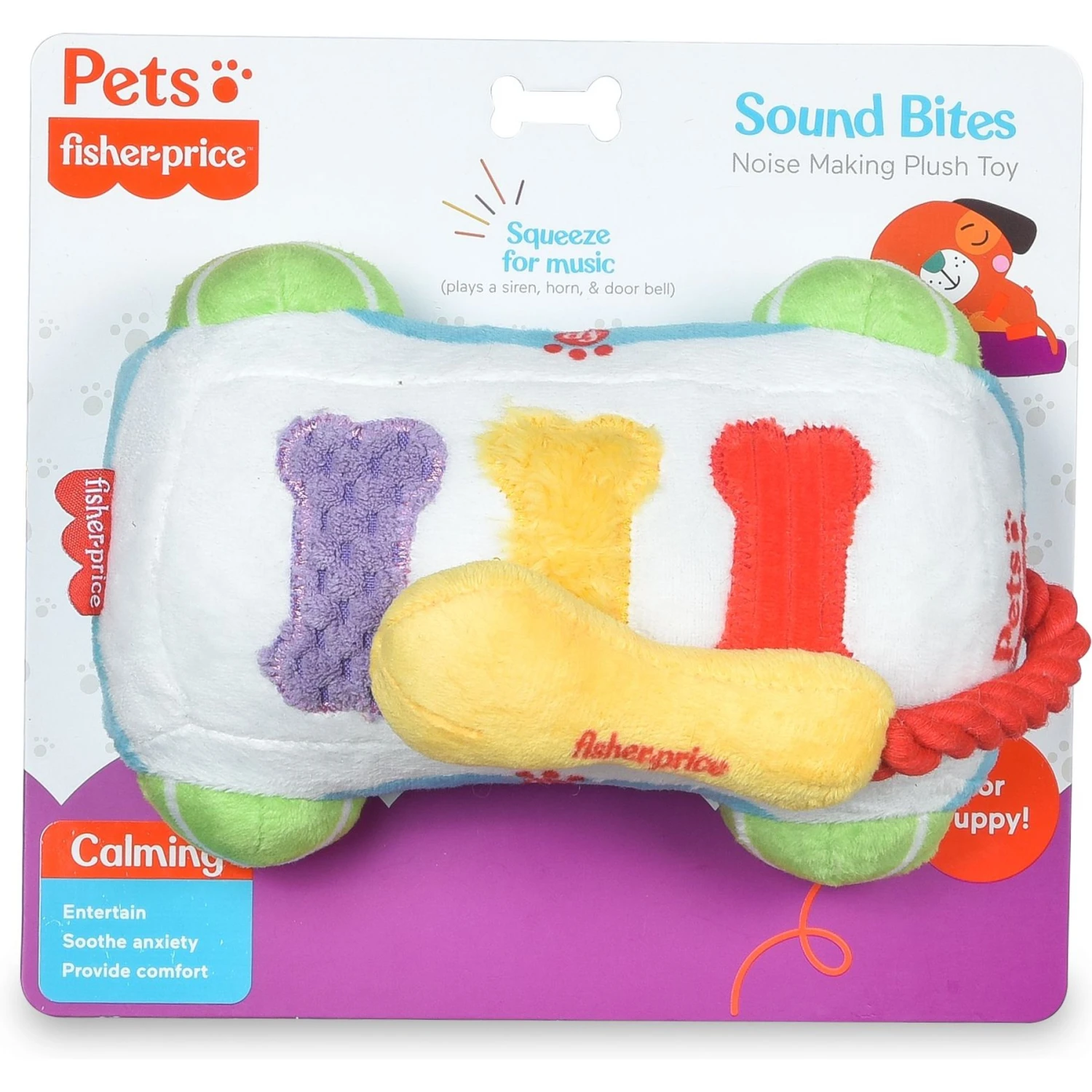 FISHER PRICE Sound-Bites Plush Dog Toy, Multicolor 1 FISHER PRICE Sound-Bites Plush Dog Toy, Multicolor