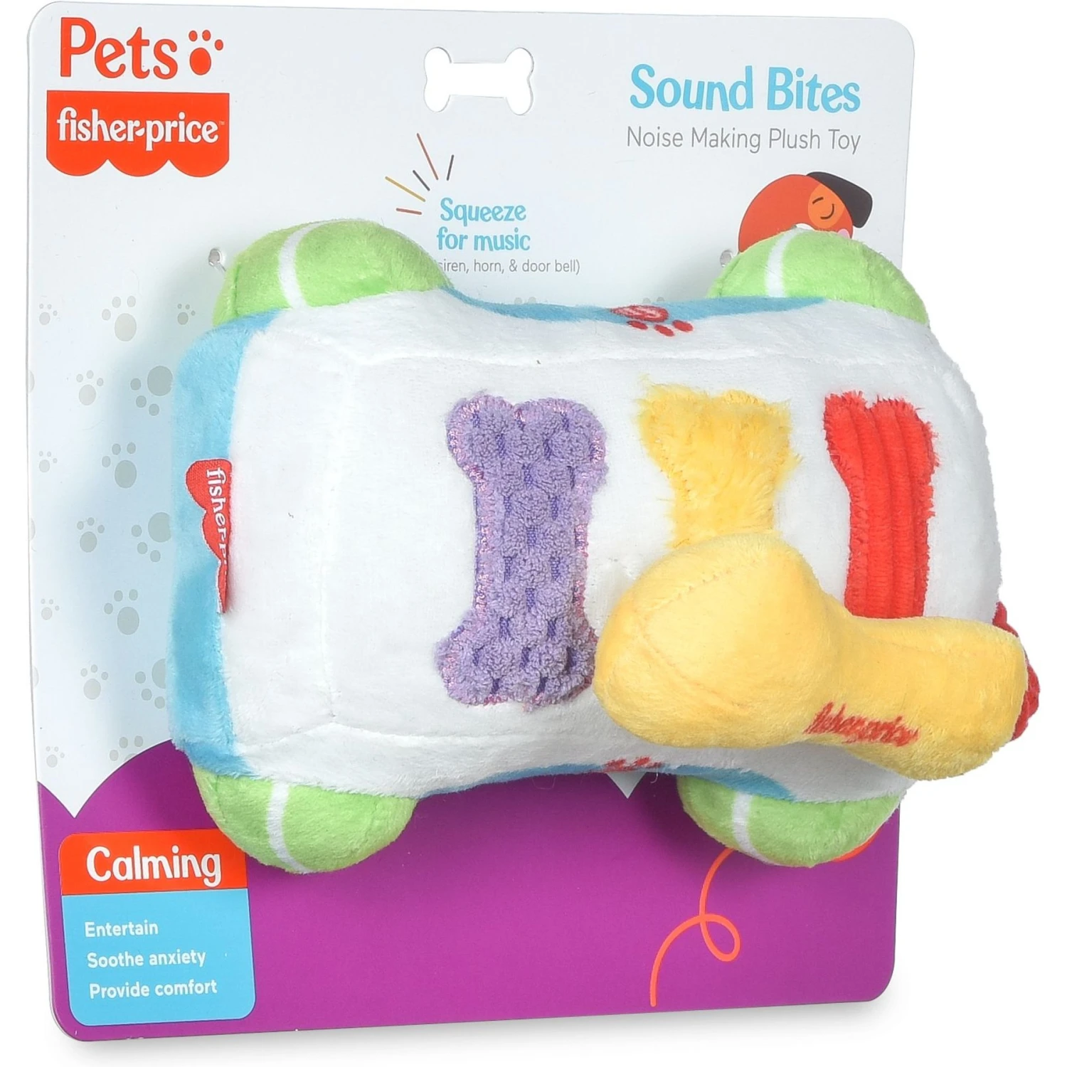 FISHER PRICE Sound-Bites Plush Dog Toy, Multicolor 2 FISHER PRICE Sound-Bites Plush Dog Toy, Multicolor - Image 2