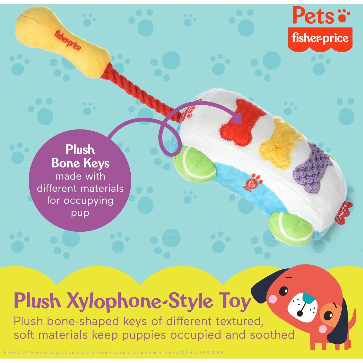 FISHER PRICE Sound-Bites Plush Dog Toy, Multicolor 4 FISHER PRICE Sound-Bites Plush Dog Toy, Multicolor - Image 4