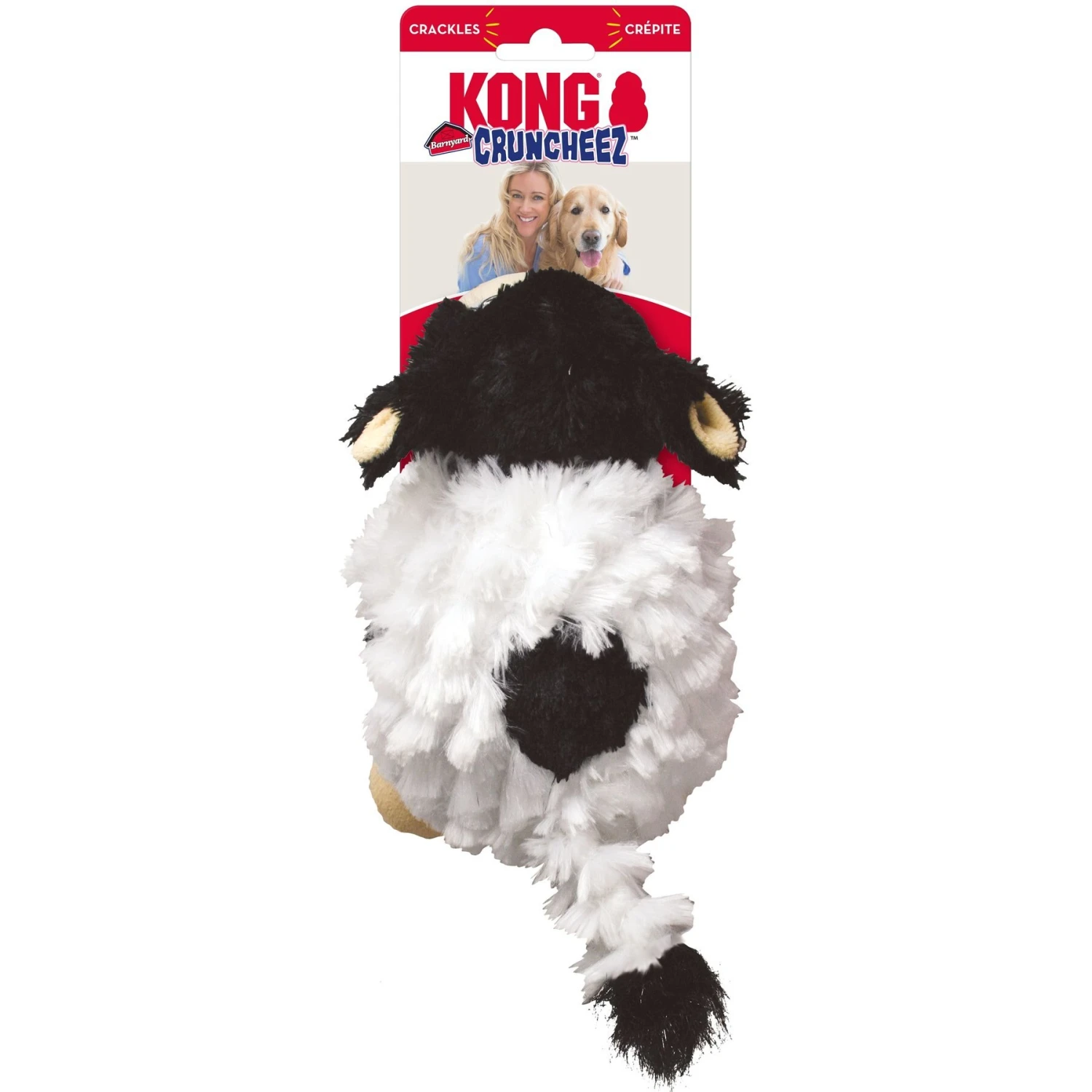 KONG Barnyard Cruncheez Cow Dog Toy 5 KONG Barnyard Cruncheez Cow Dog Toy - Image 5