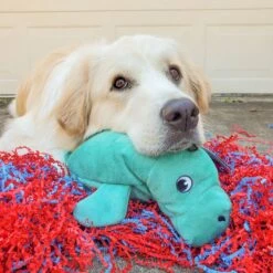 Snuggle Puppy Tender-Tuffs Big Shots Manatee Squeaky Dog Plush Toy, Green, Large -PetSafe Kong Shop 913158 PT6. AC SS1800 V1689705641