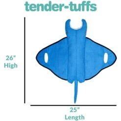 Snuggle Puppy Tender-Tuffs Tug Big Ray Squeaky Dog Plush Toy, Blue, Large -PetSafe Kong Shop 913222 PT3. AC SS1800 V1689702913